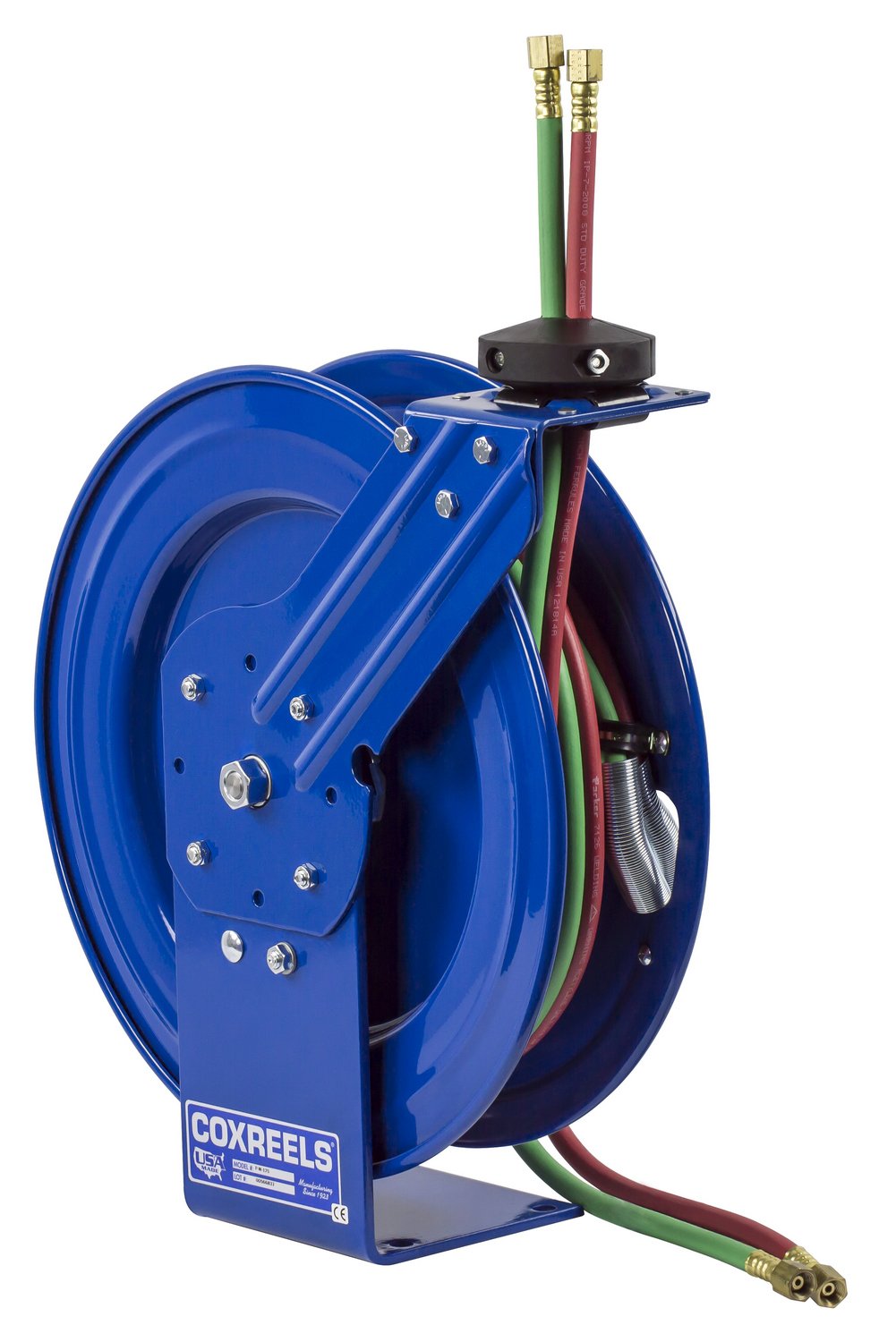 Blue 50' Industrial Welding Reel with Dual Hose A2001
