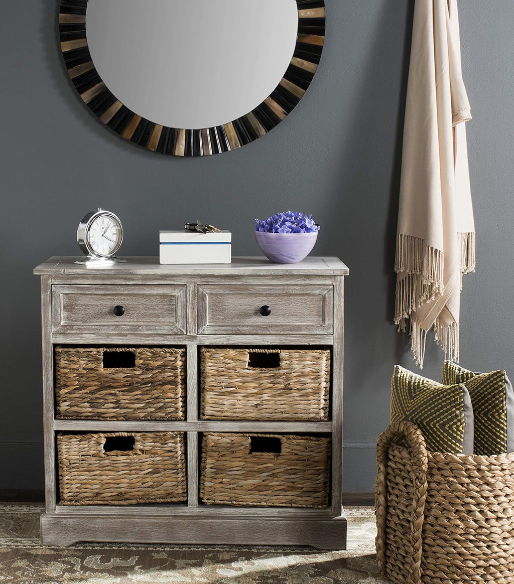 Brown Wicker Basket Storage Unit B40817