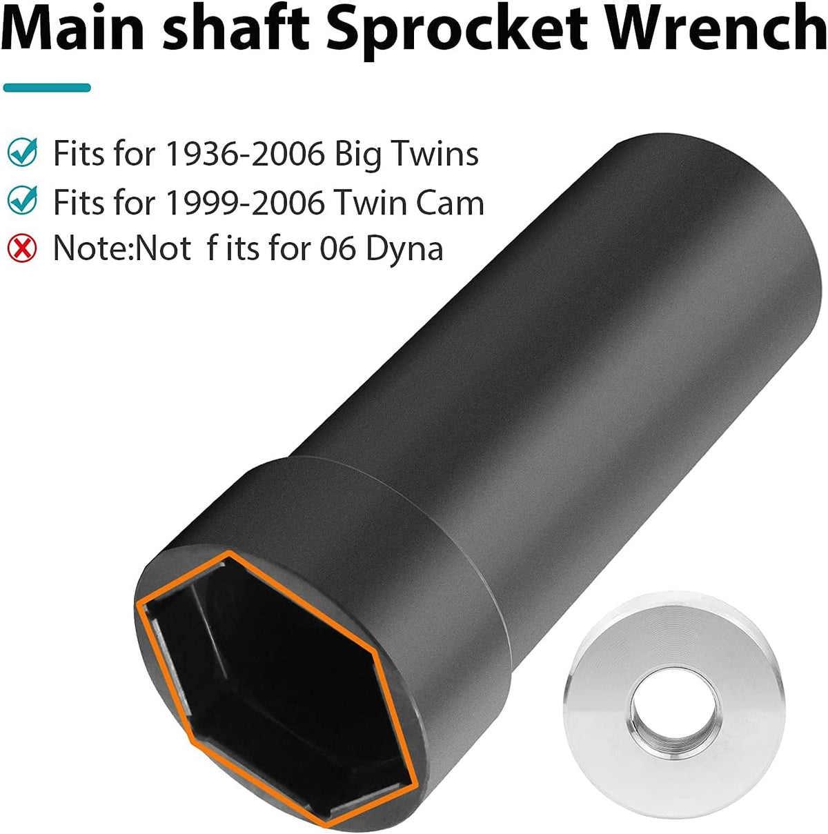 Mainshaft Sprocket Wrench 1 7/8" with 1/2" Drive and Primary Drive Locking Tool, 3PCS/SET L143433