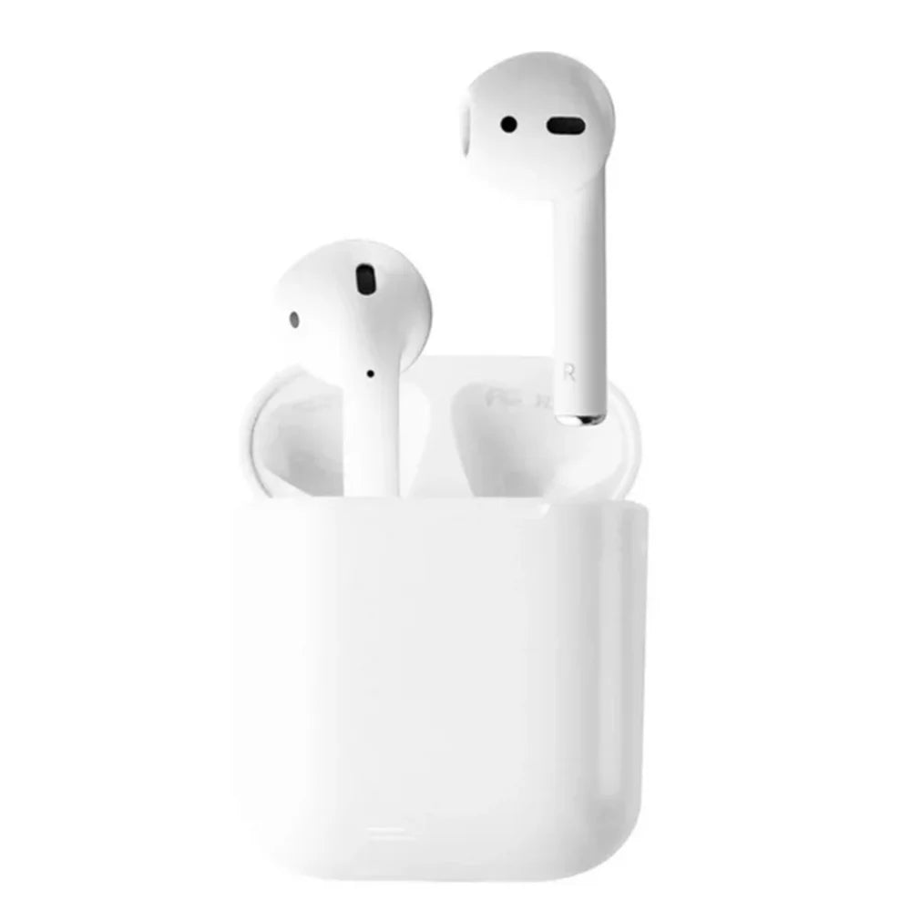 White Wireless Earbuds with Charging Case E439064