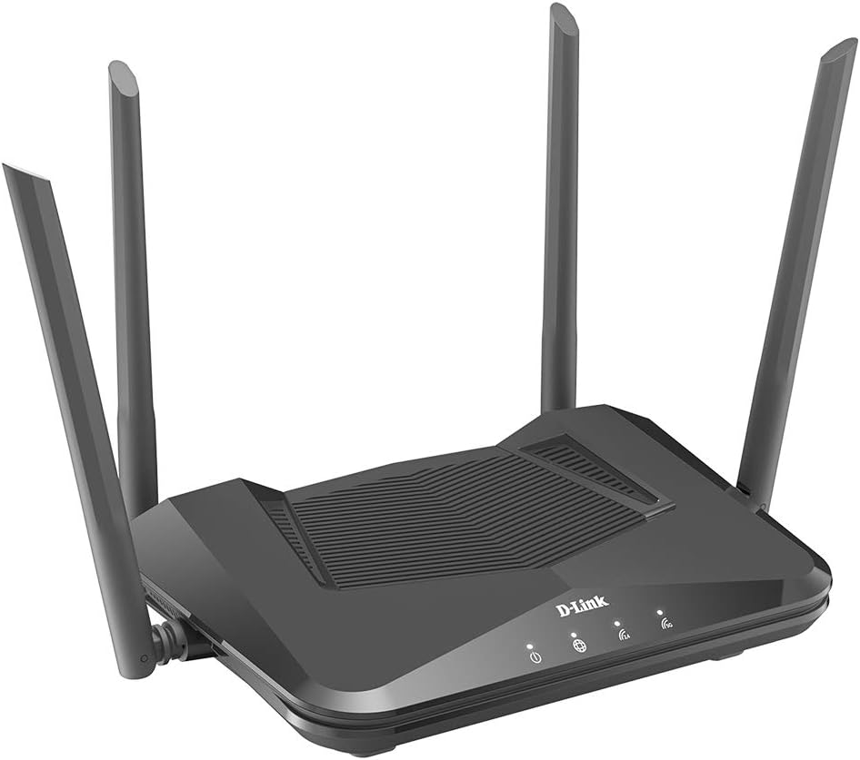 WiFi 6 Router AX1800 Mesh Dual Band Gigabit Black Pack of 2 A8106