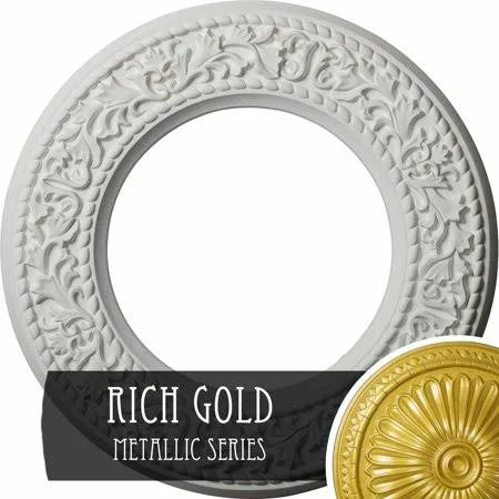 12 inch x 1 inch Hand-Painted Pearl White Ceiling Medallion K63105