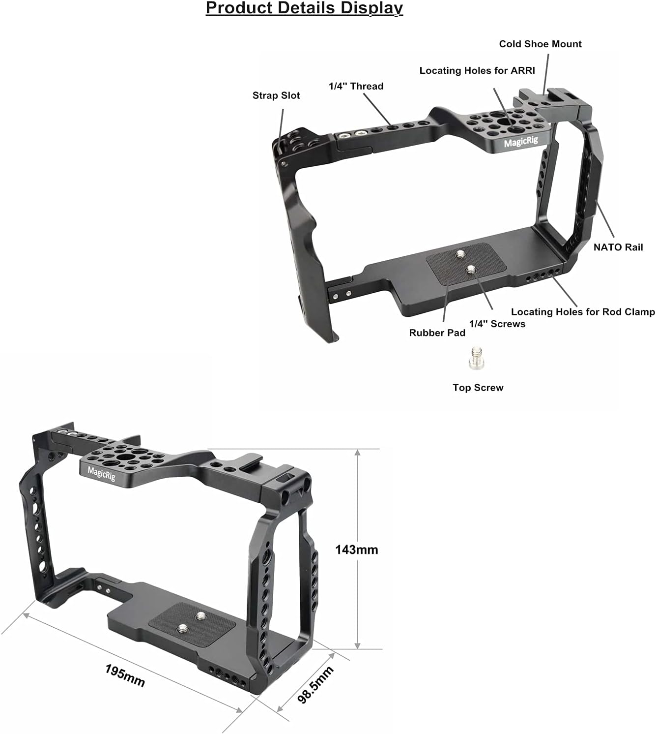 BMPCC 6K Pro Cage with T5 SSD Mount E19574