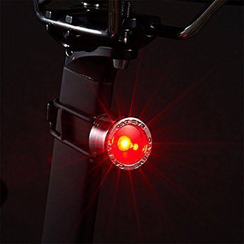 Chrome Black Bicycle Rear Safety Light I726623