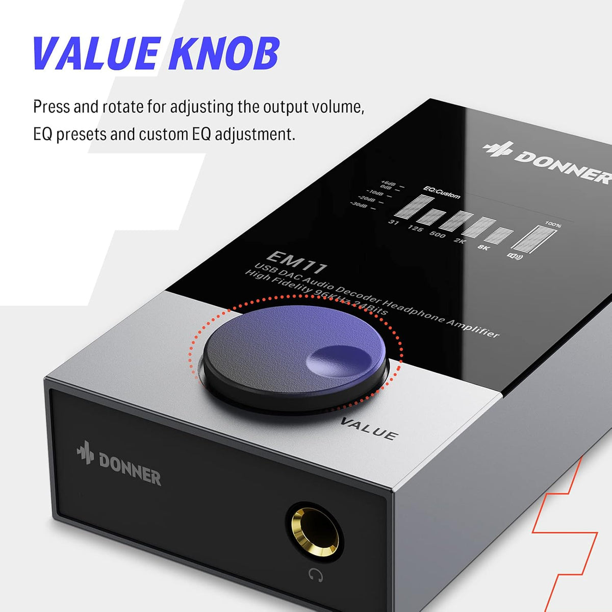 Headphone Amplifier DAC with OLED Display Screen V360