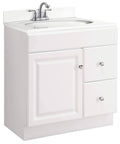 White Unassembled Vanity Cabinet G687019