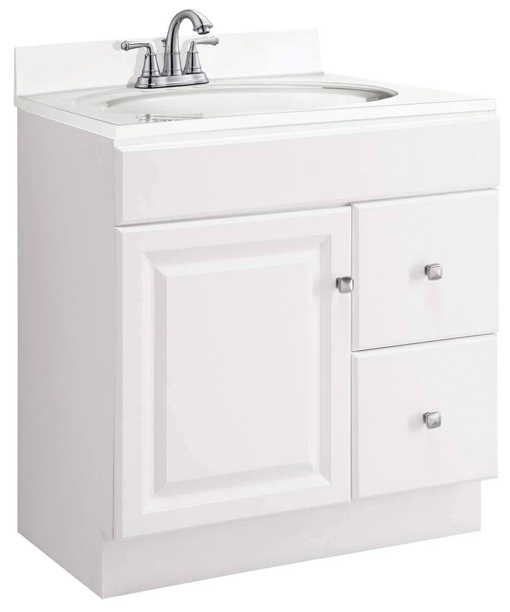White Unassembled Vanity Cabinet G687019