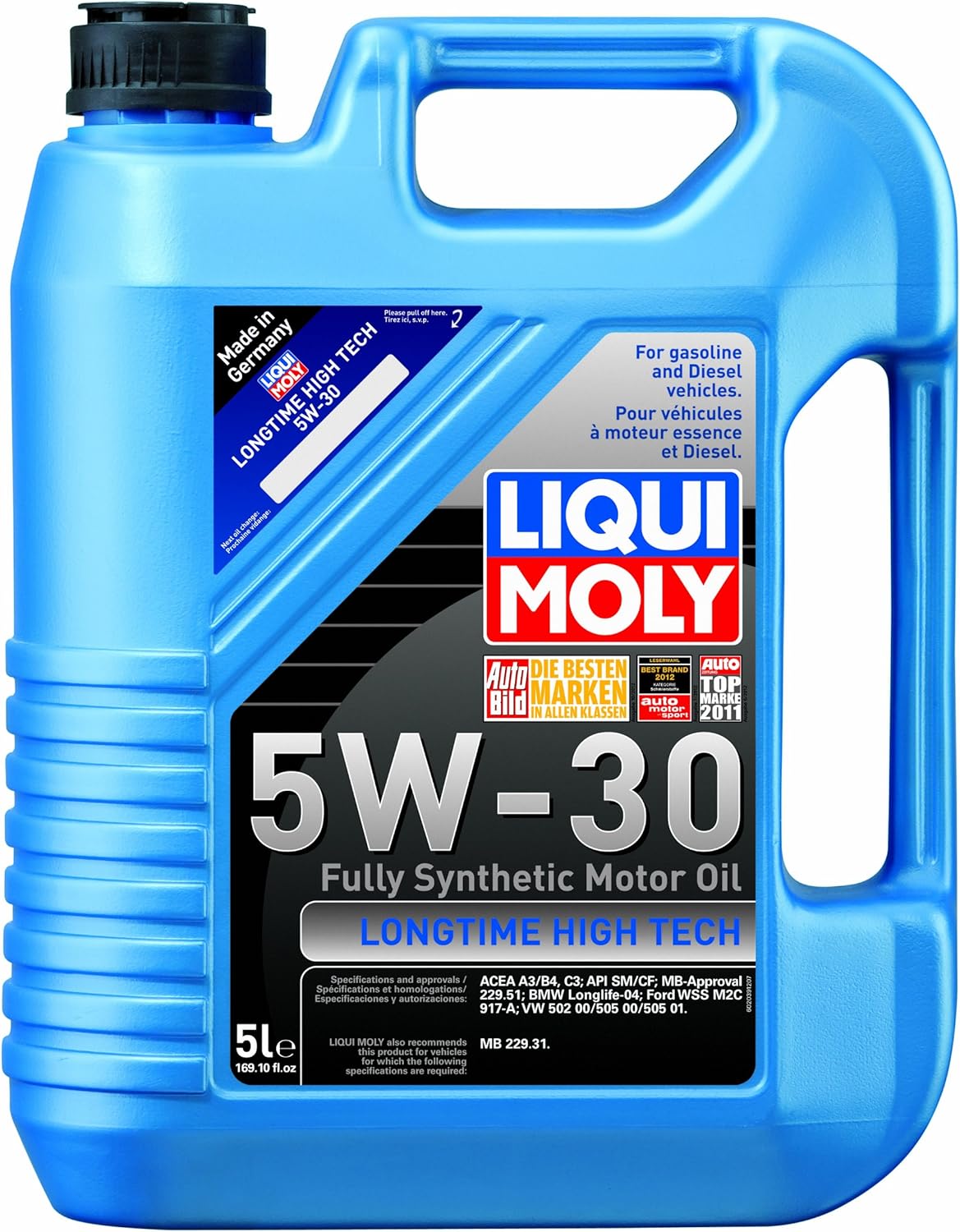 5W-30 Synthetic Motor Oil 5 Liter Pack of 2 O6604