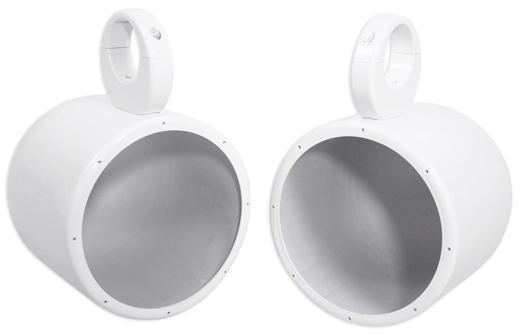White Aluminum Wakeboard Tower Speaker Pods with Covers X60276