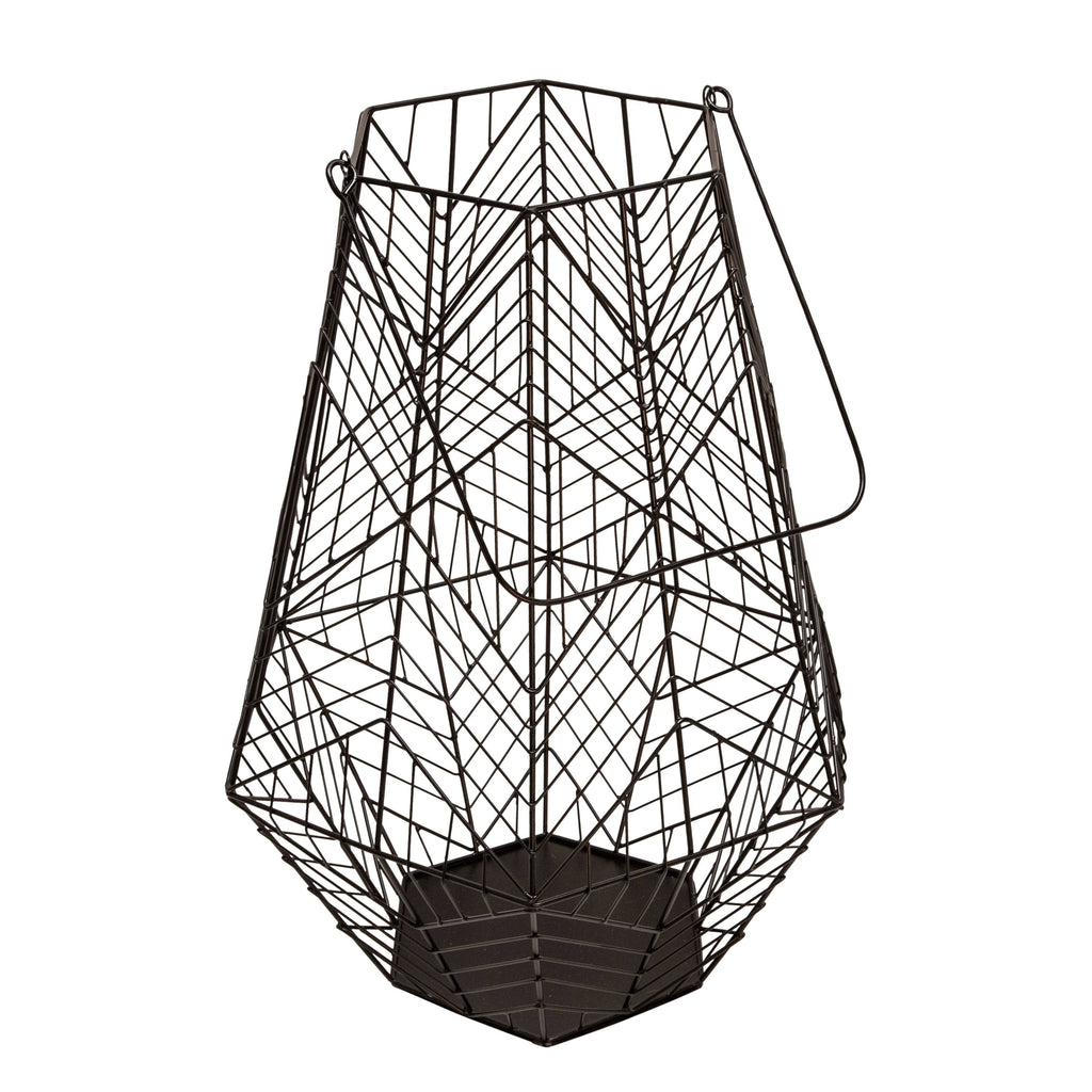 Black Metal Wire Lantern I282