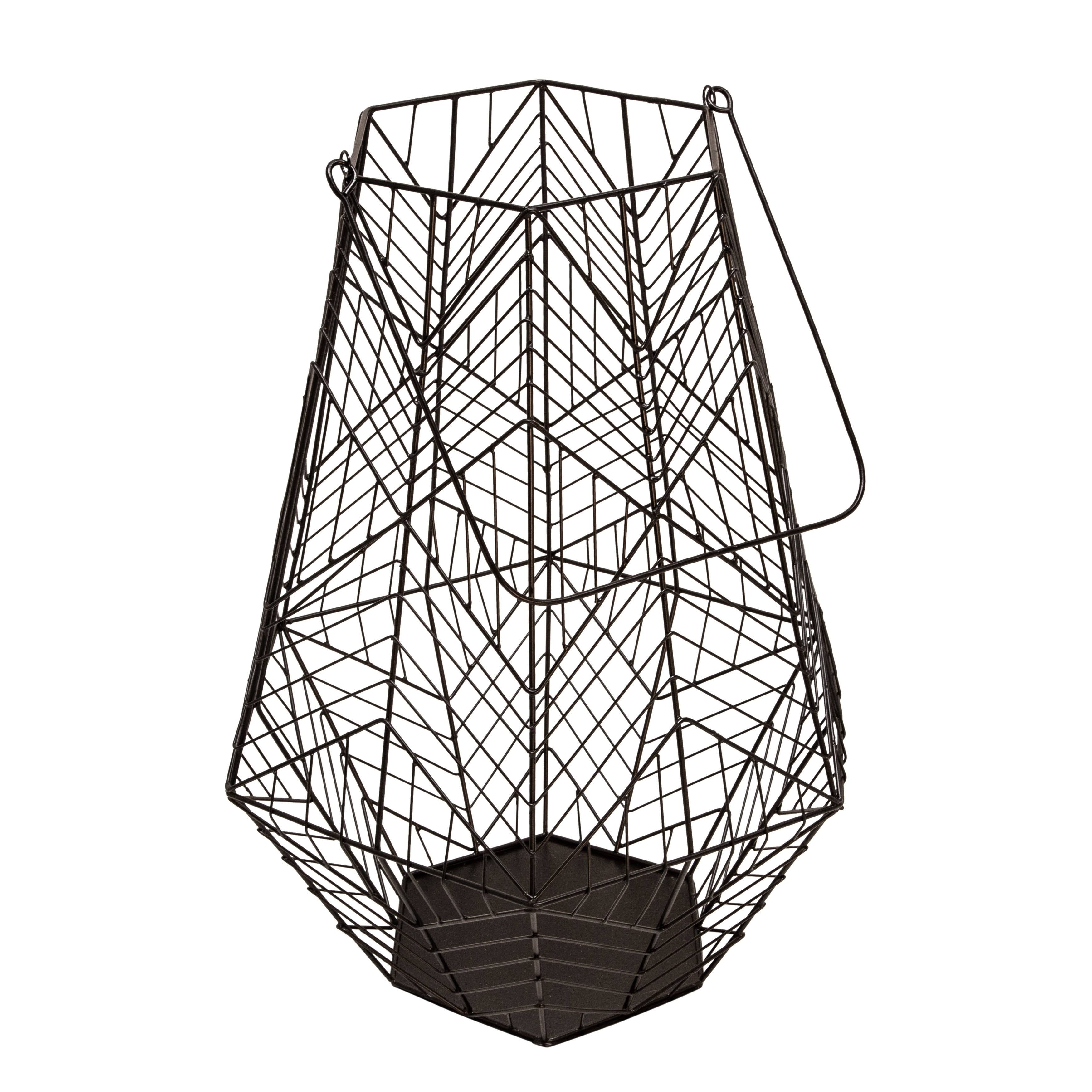Black Metal Wire Lantern I282