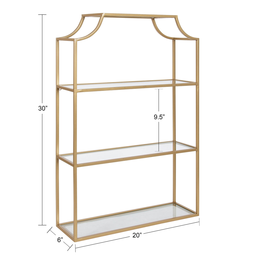 4-Tier Wall Shelf - Silver U6745