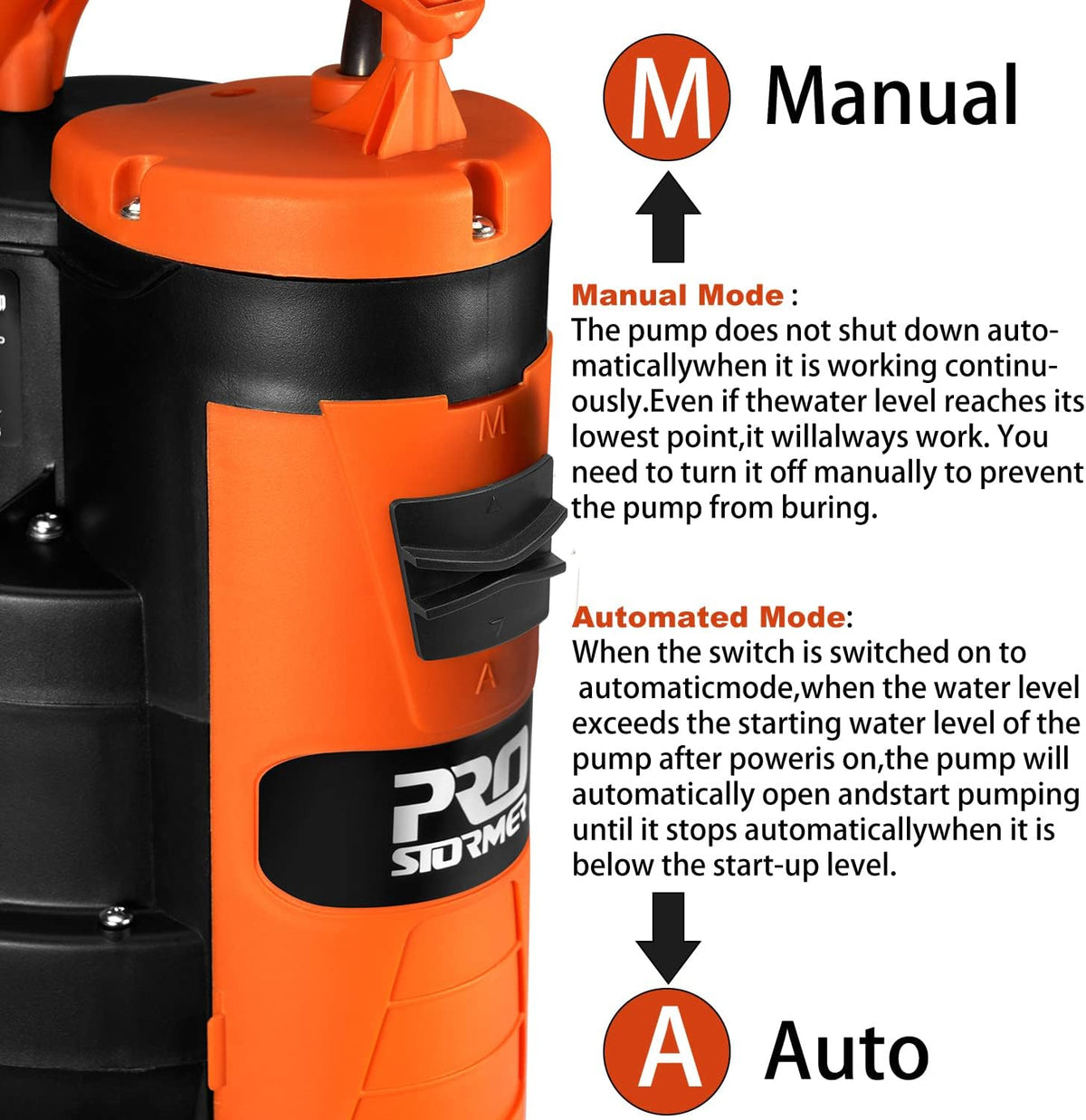 Submersible Clean/Dirty Water Pump with Float Switch, Pack of 2 V648