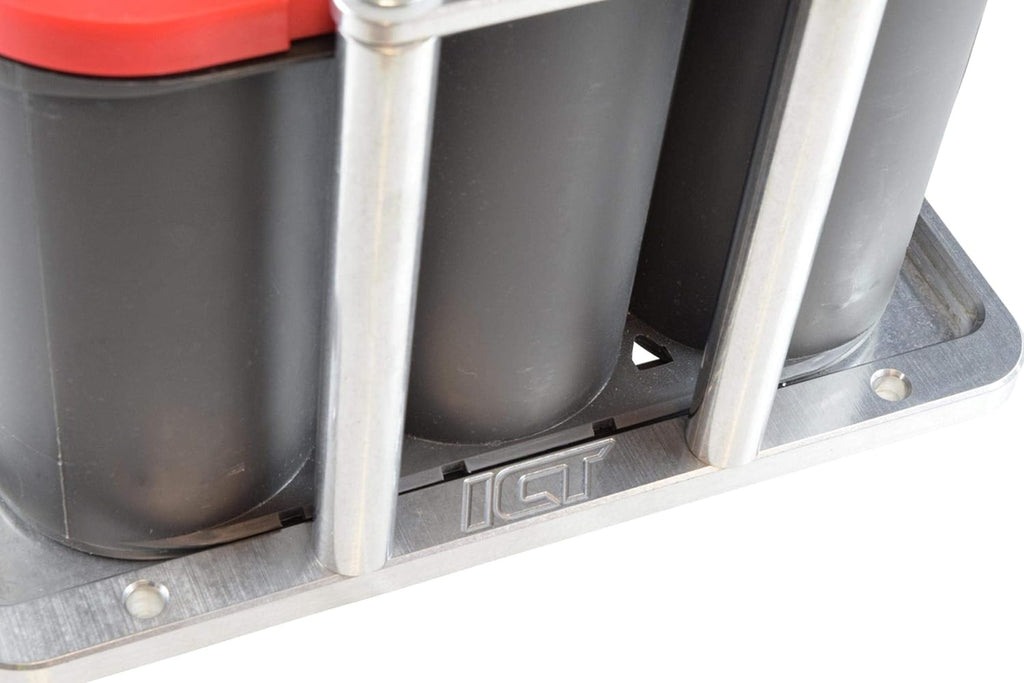 Red Yellow Blue Universal Billet Battery Tray Hold Down Trunk Relocation Box Pack of 2 N148843