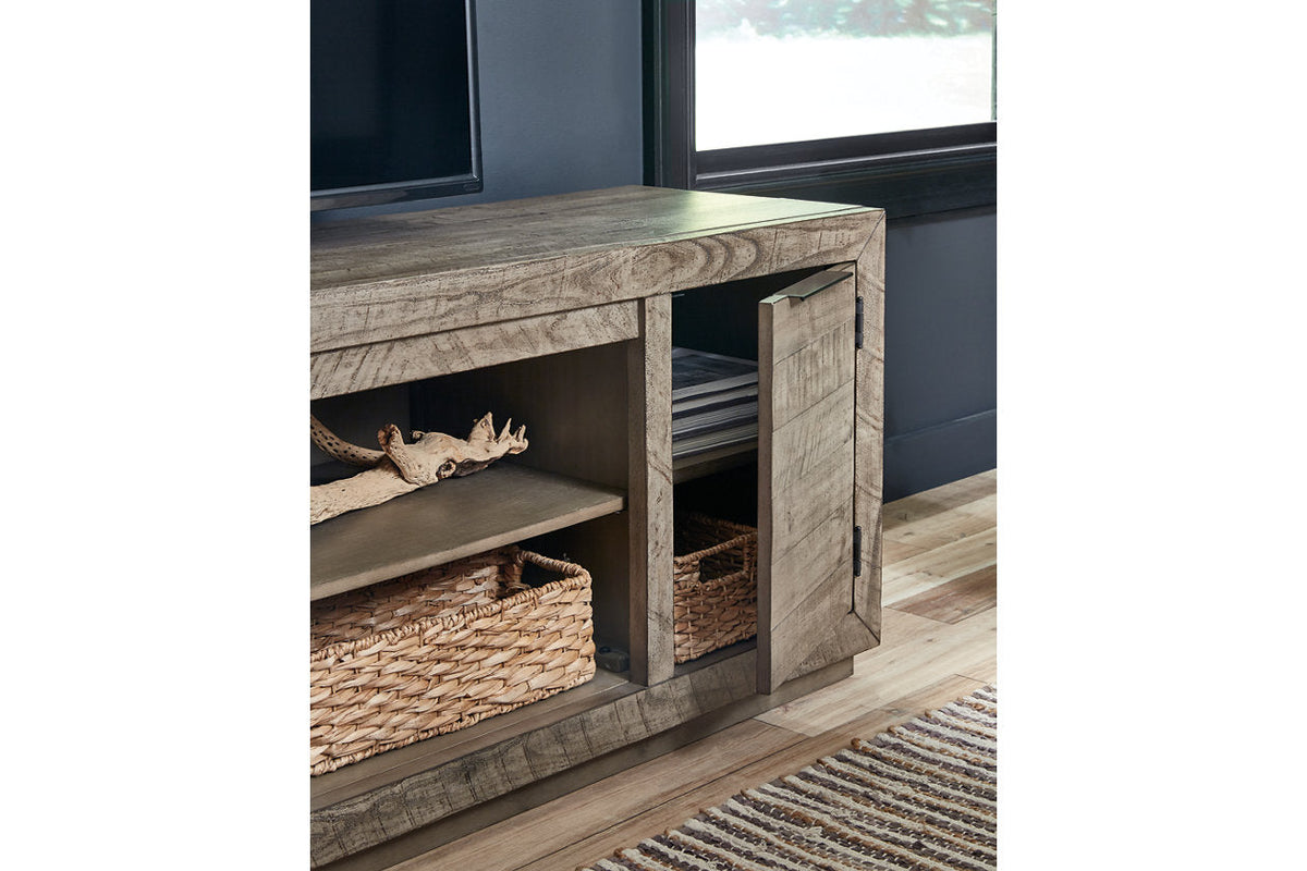 Light Gray Wood TV Stand A198701