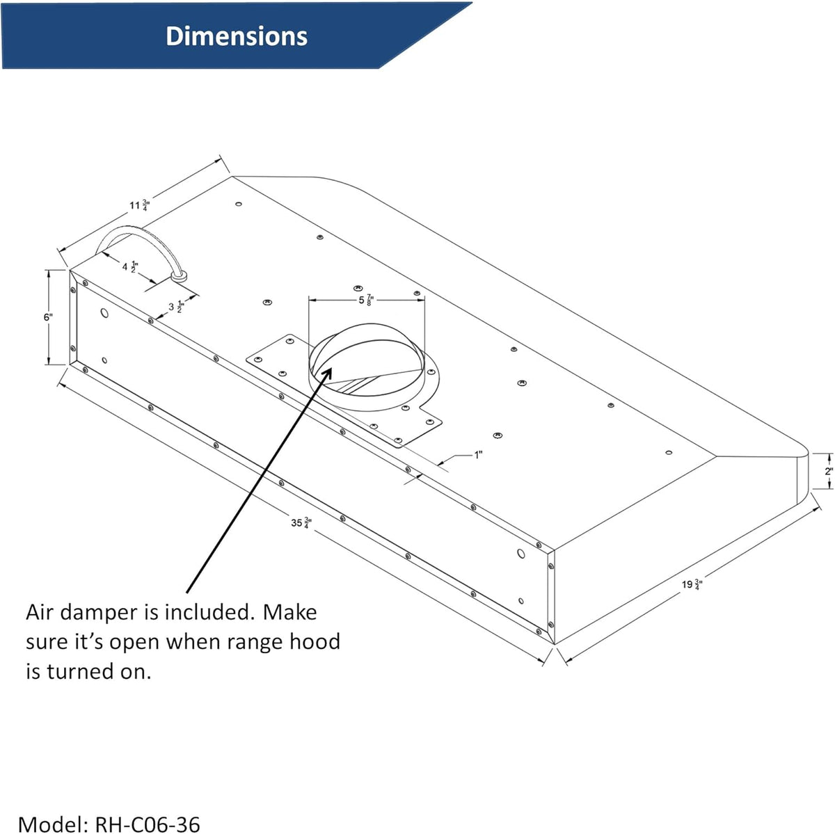 Stainless Steel Under Cabinet Range Hood with 2 LED Lights E92770