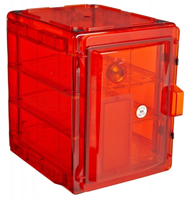 Amber Vertical Desiccator with Gas Ports N985679