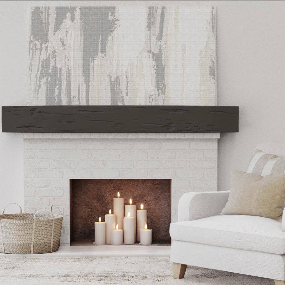 Pecky Cypress Faux Wood Fireplace Mantel J947427
