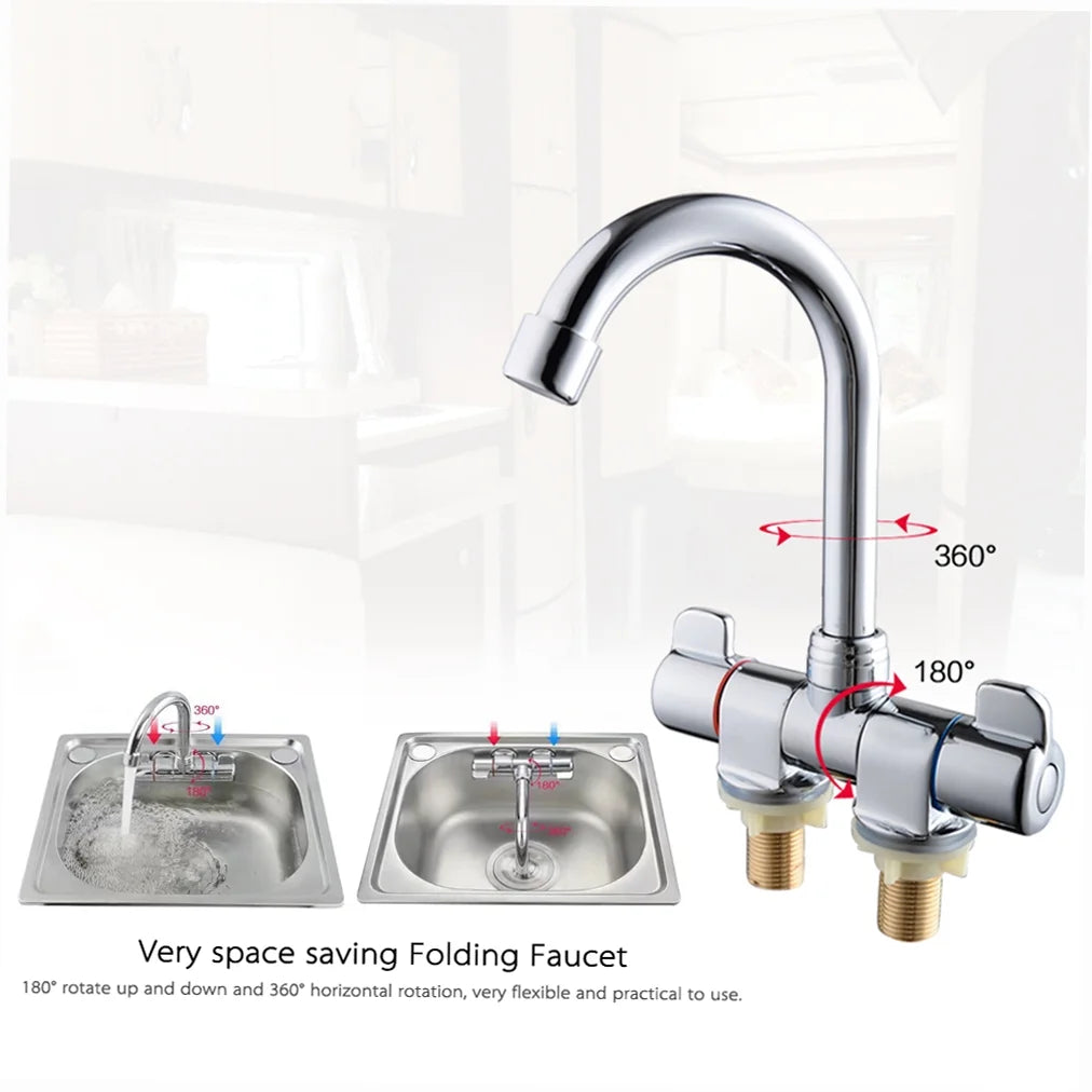 Foldable Kitchen Faucet with Hot and Cold Water J116