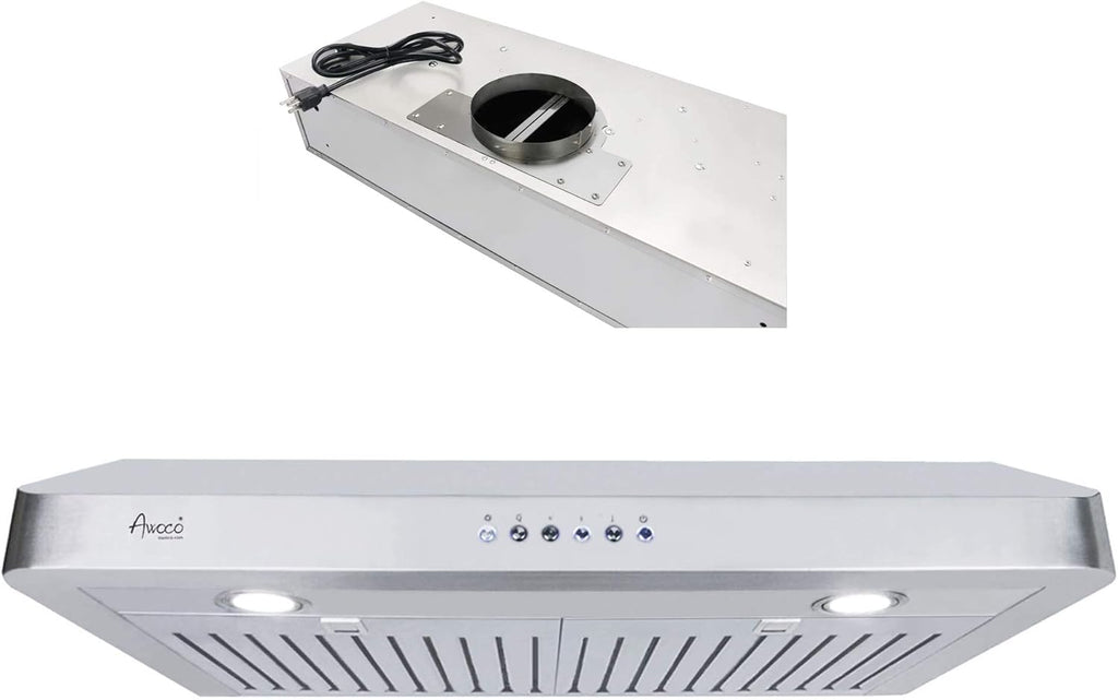 Stainless Steel Under Cabinet Range Hood with 2 LED Lights E92770