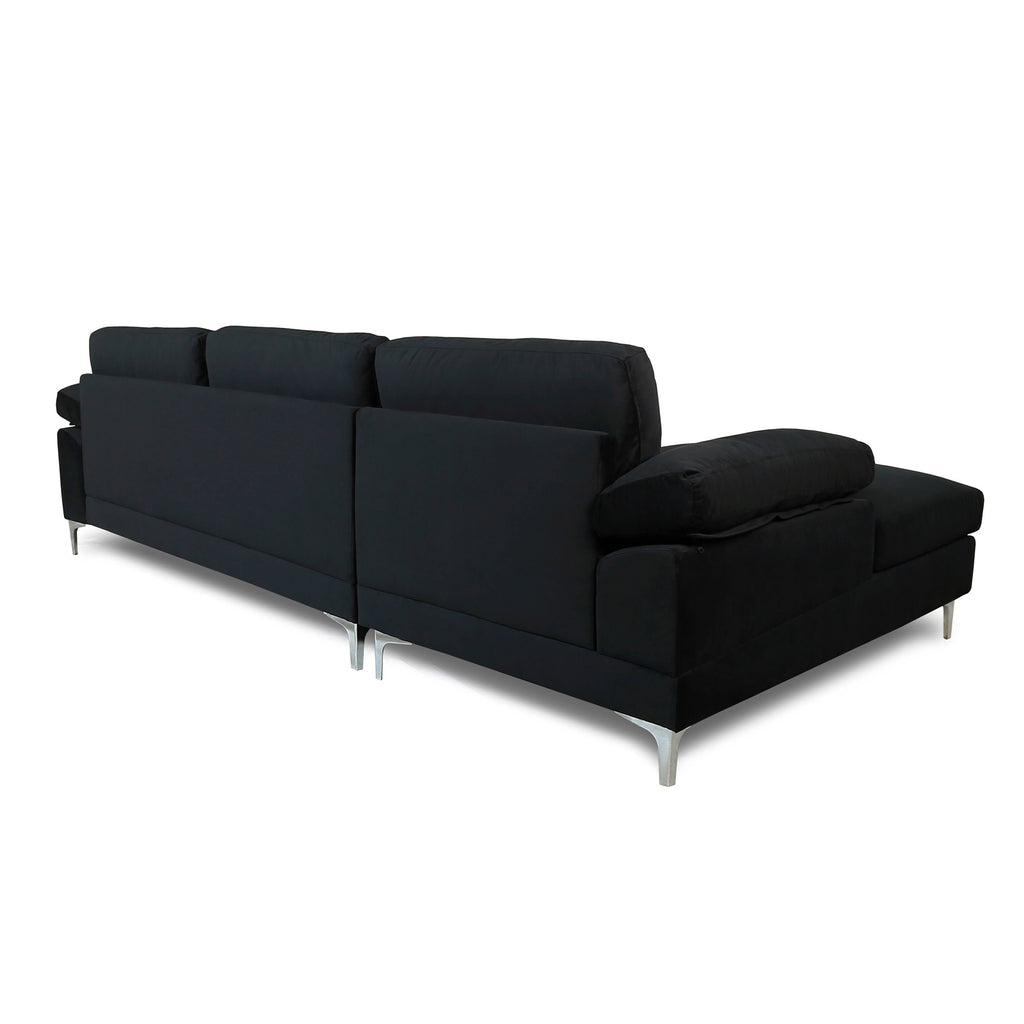 Velvet Modular Sofa Black Purple Reversible G7585