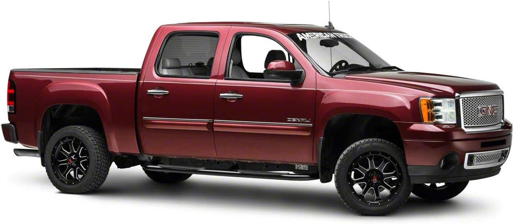 Black 4-Inch Oval Bent End Side Step Bars L127210