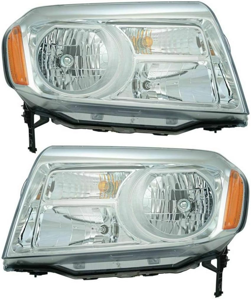 Passenger Side Headlight for Honda Pilot 2012-2015 with Bulbs B5231
