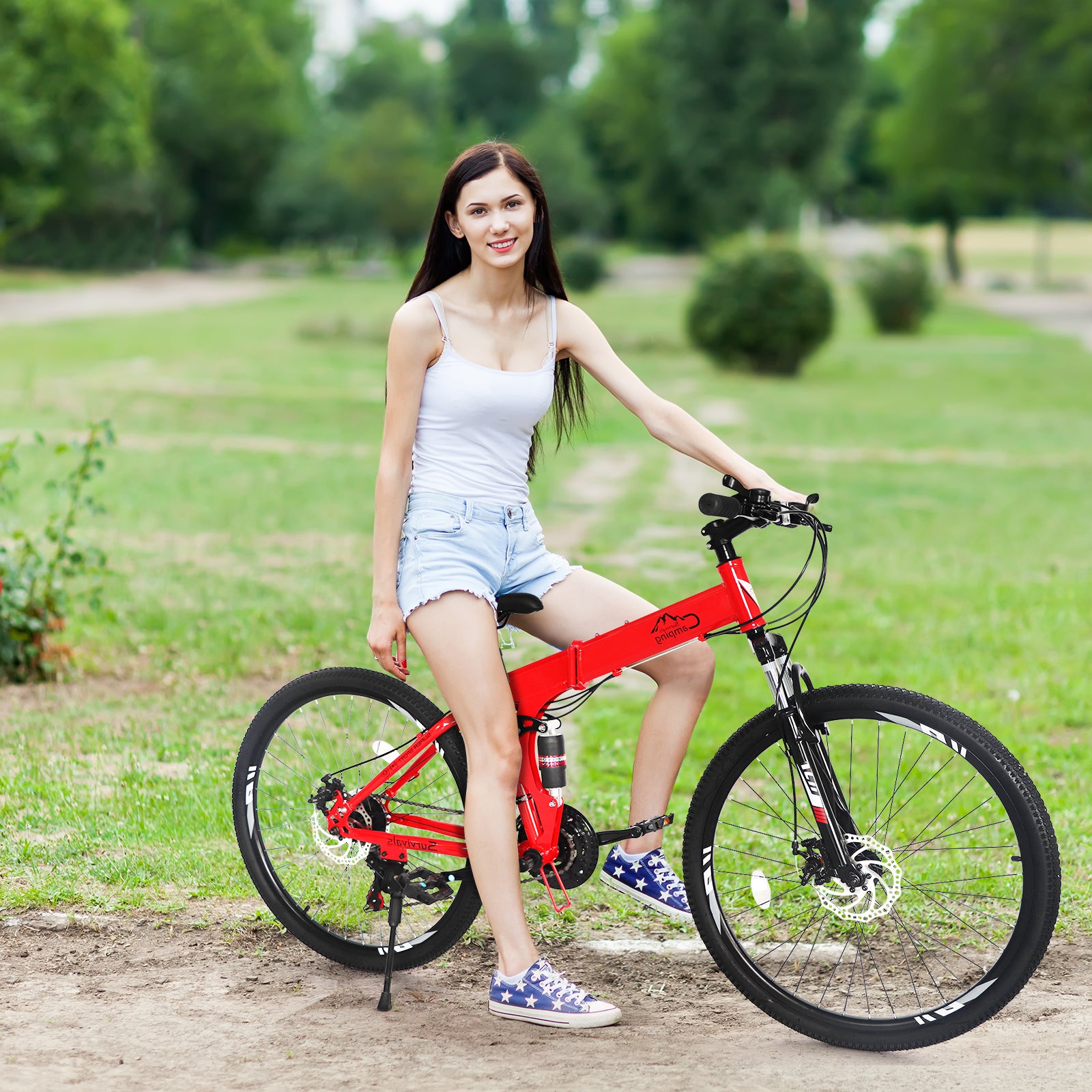 Red Black 26in Mountain Bike I655