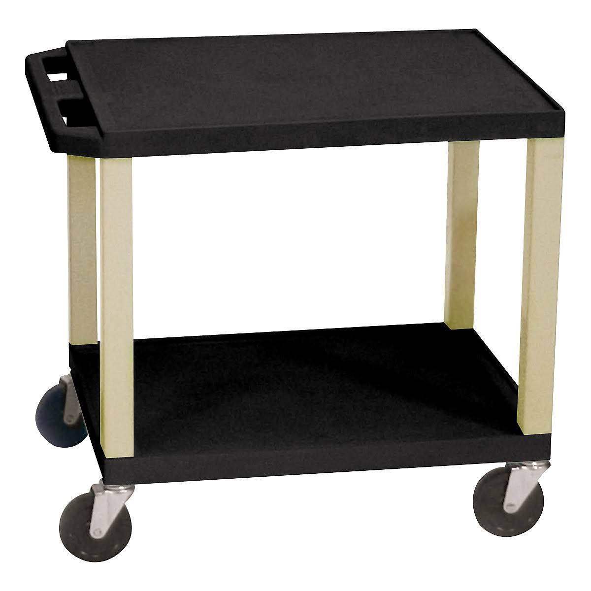 Black 2 Shelf Utility Cart E429