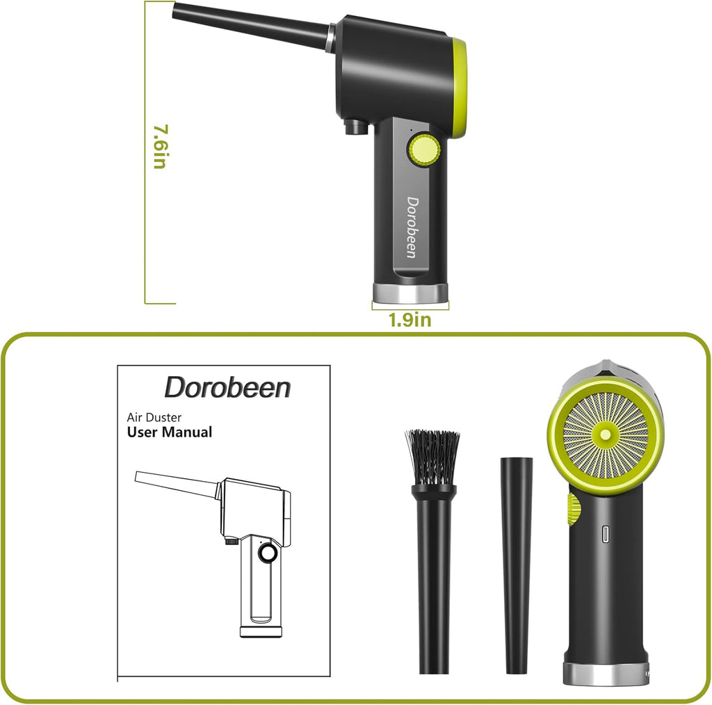 Compressed Air Duster, Cordless Handheld Air Blower, 41000RPM, Rechargeable, Pack of 2 J24363