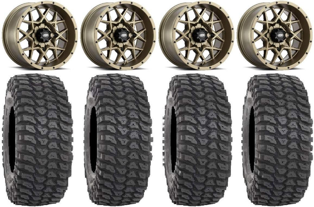 Bronze 14 Wheels 30 Tires 4x156 Bolt Pattern 12mmx1.5 Lug Kit G14140
