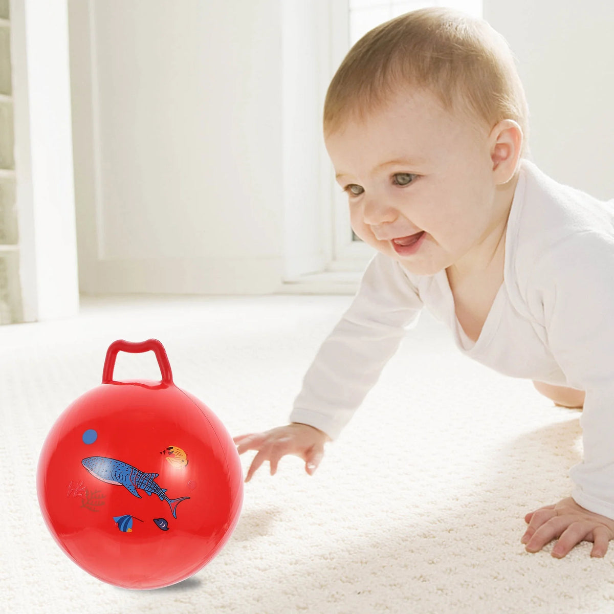 3Pcs Inflatable Hopper Balls with Handle U2491