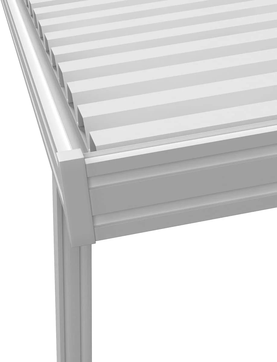 White Aluminum Patio Cover with 2 Posts Q6667