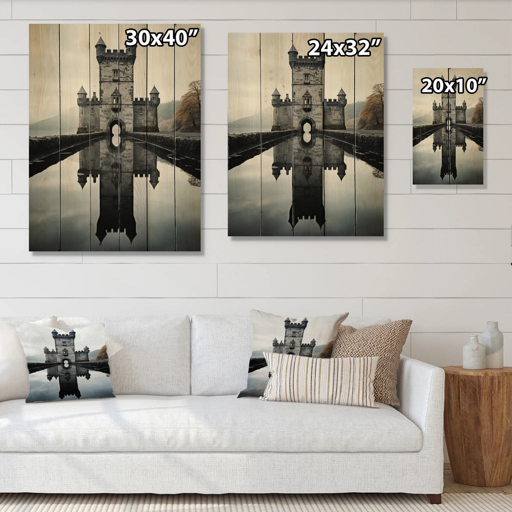 Natural Pine Wood Cityscapes Print M276139