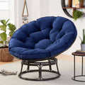 Navy Fabric Papasan Chair I744181