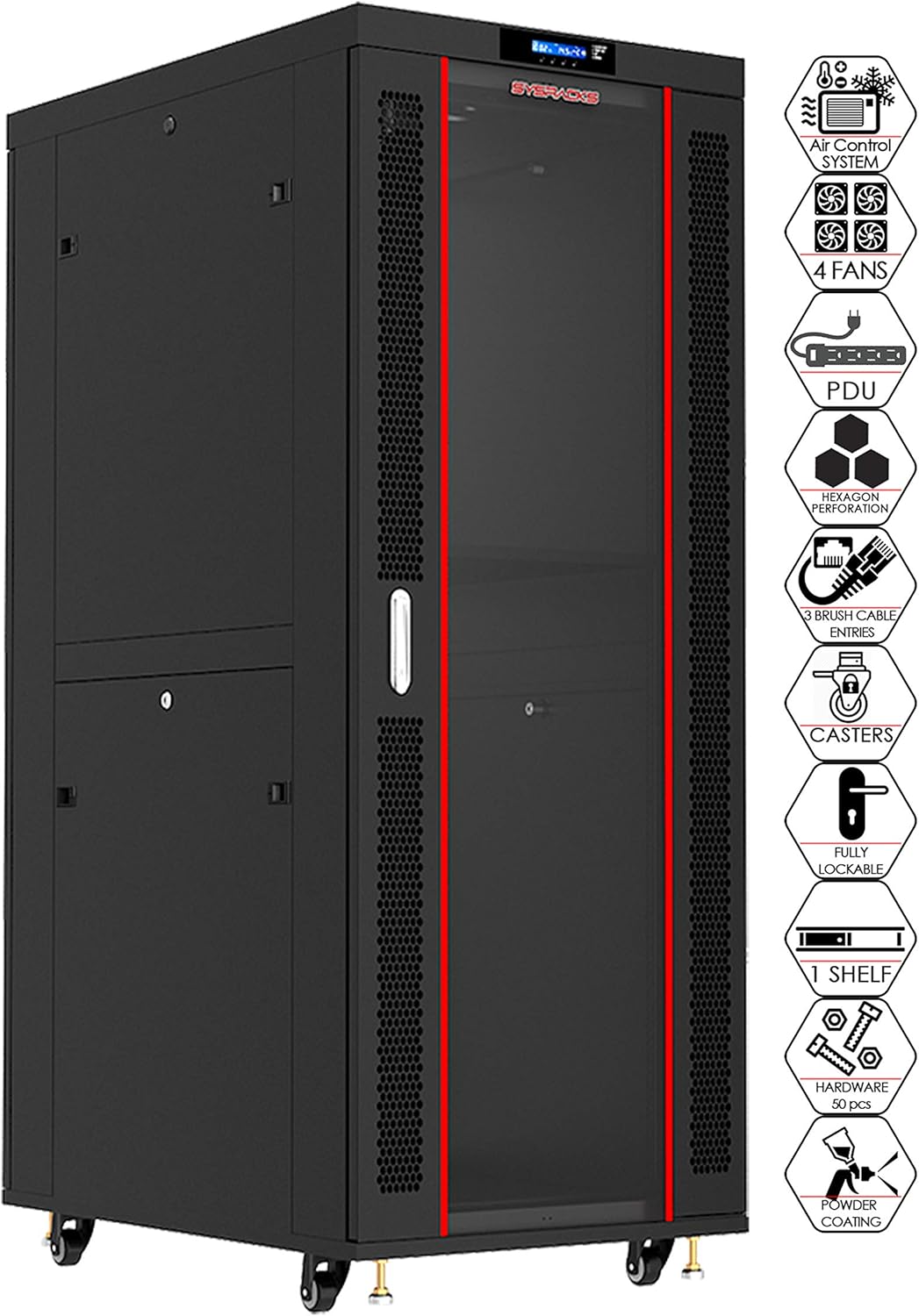 42 U Free Standing Network Rack Server Cabinet K965