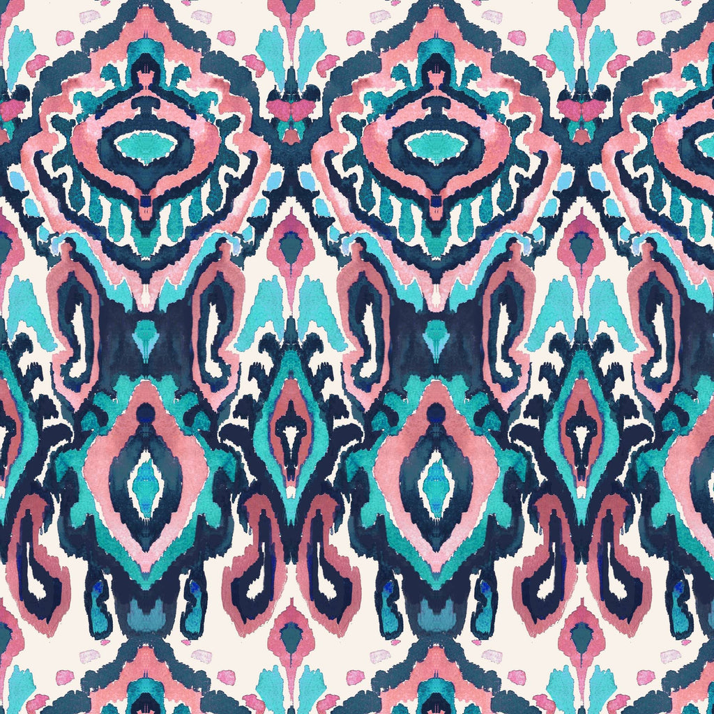 Dining Chair Printed Navy/Pink A9062