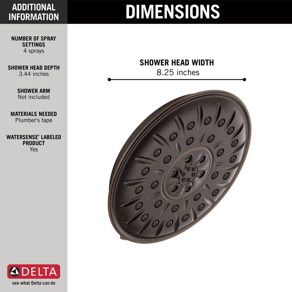 Bronze 4-Setting Shower Head W4188