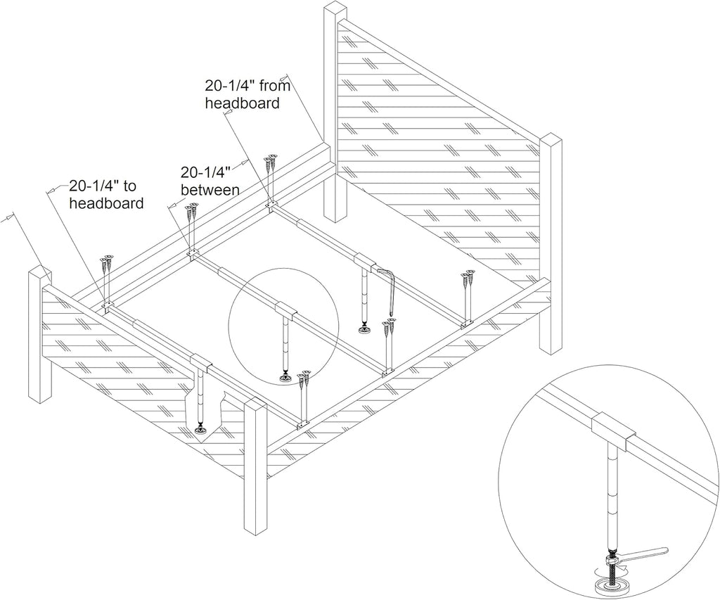 Universal Size Adjusts from Full to Cal King Mattress Slats M9182