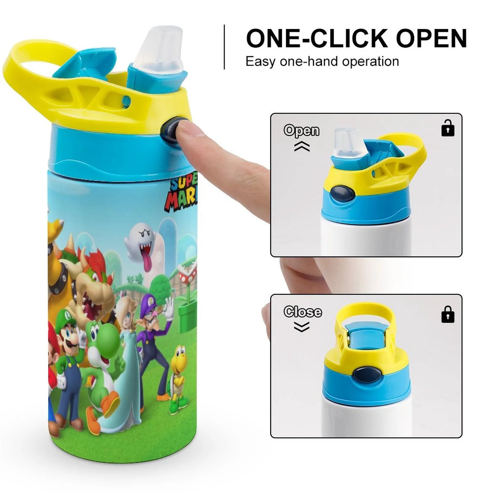Insulated Stainless Steel Water Bottle With Straw Q91833