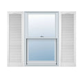 Bright White Vinyl Open Louver Shutters H5824