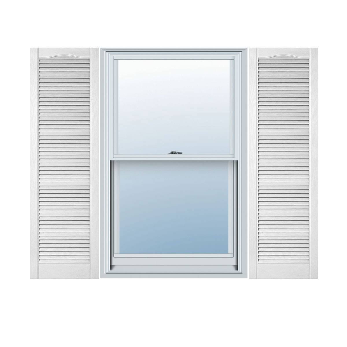 Bright White Vinyl Open Louver Shutters H5824
