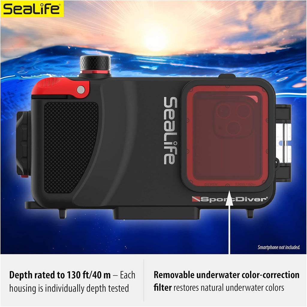 Waterproof Underwater Smartphone Scuba Case, Black K7461