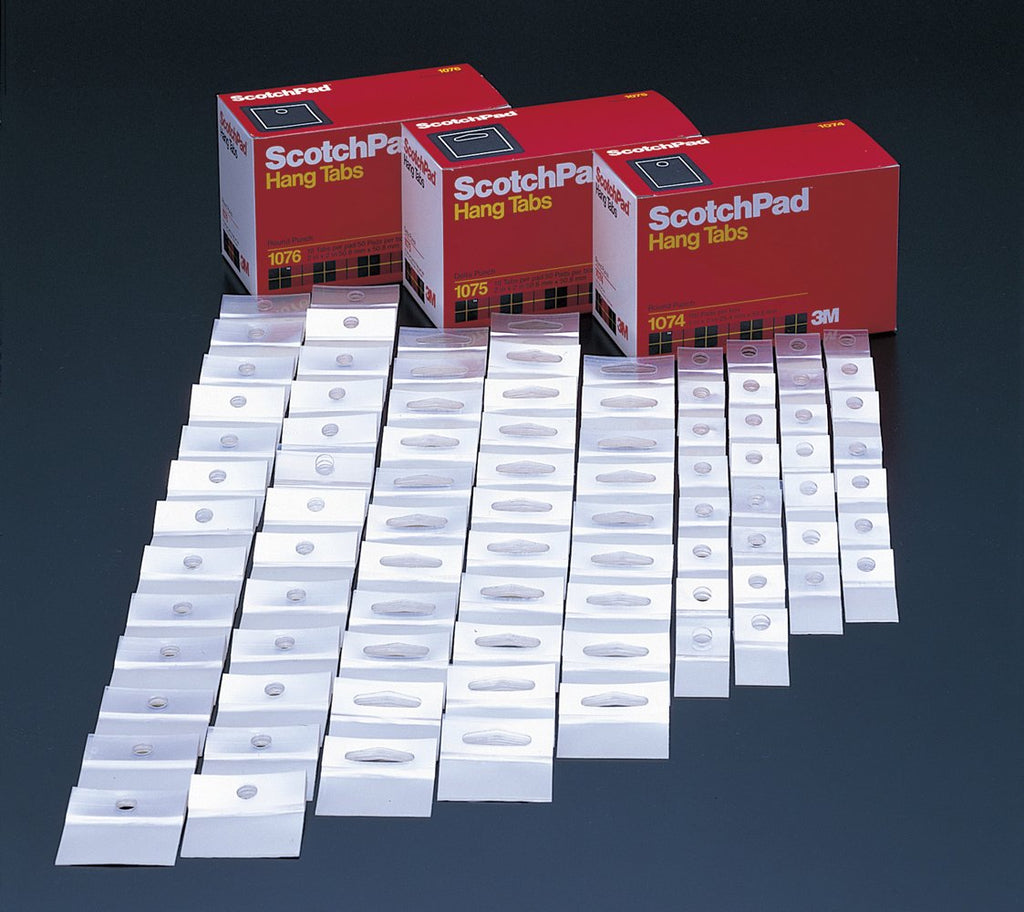 Clear 2 in x 2 in Hang Tabs, 500 per case G1418