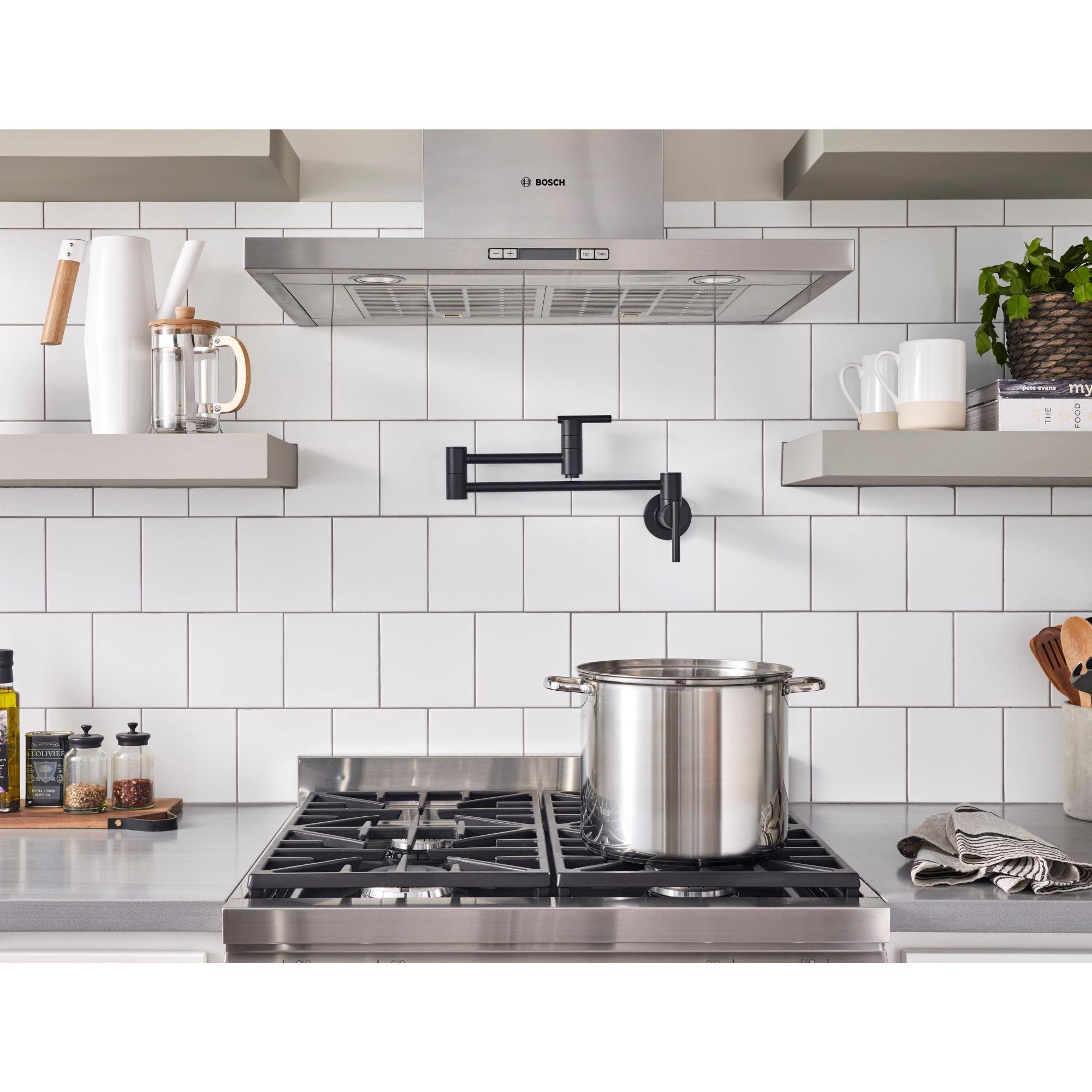 Wall Mount Pot Filler - Satin Black A50812