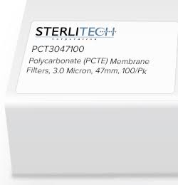 3.0um Polycarbonate Membrane Filters 47mm, 100/pk P6184