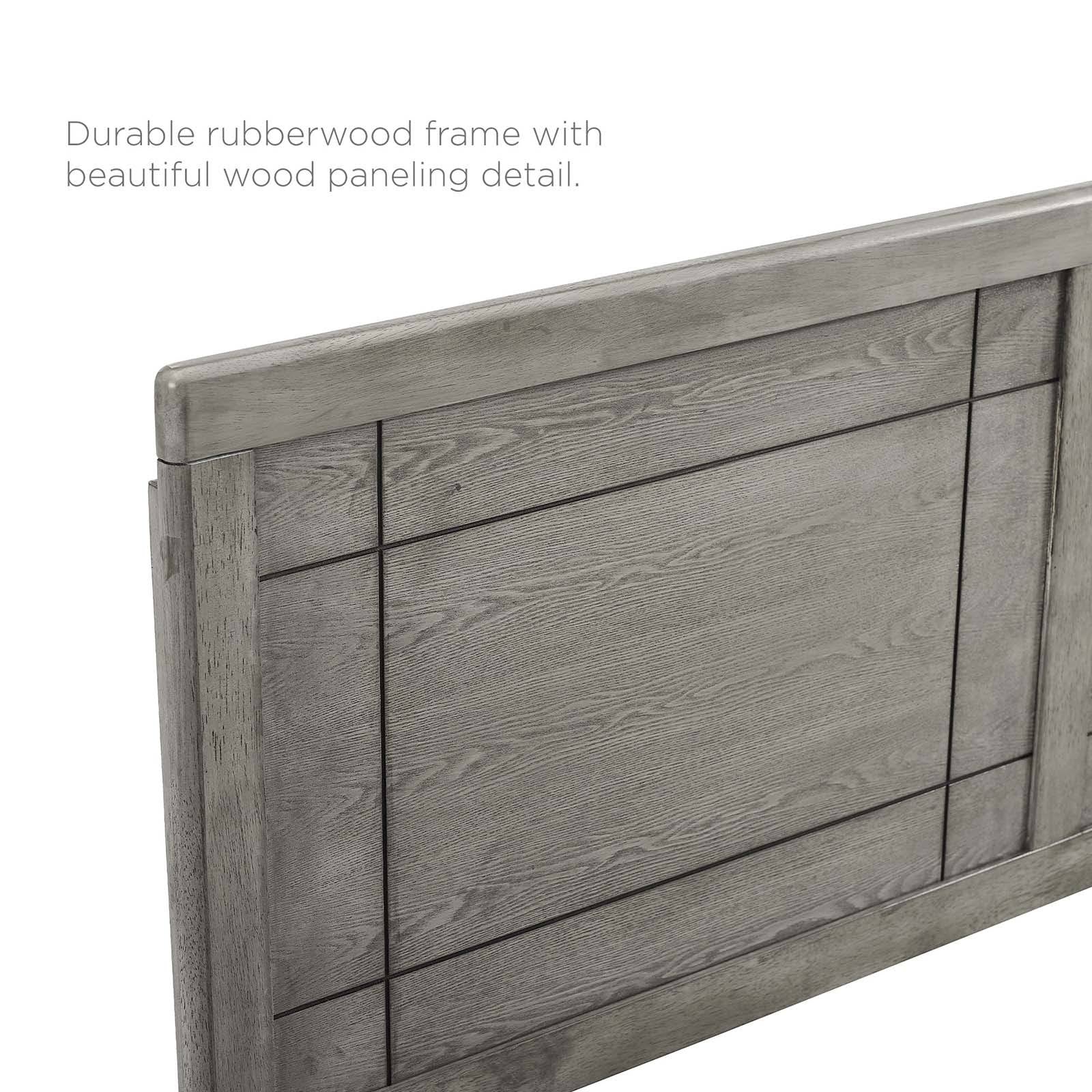 Gray Wood Queen Headboard D84872