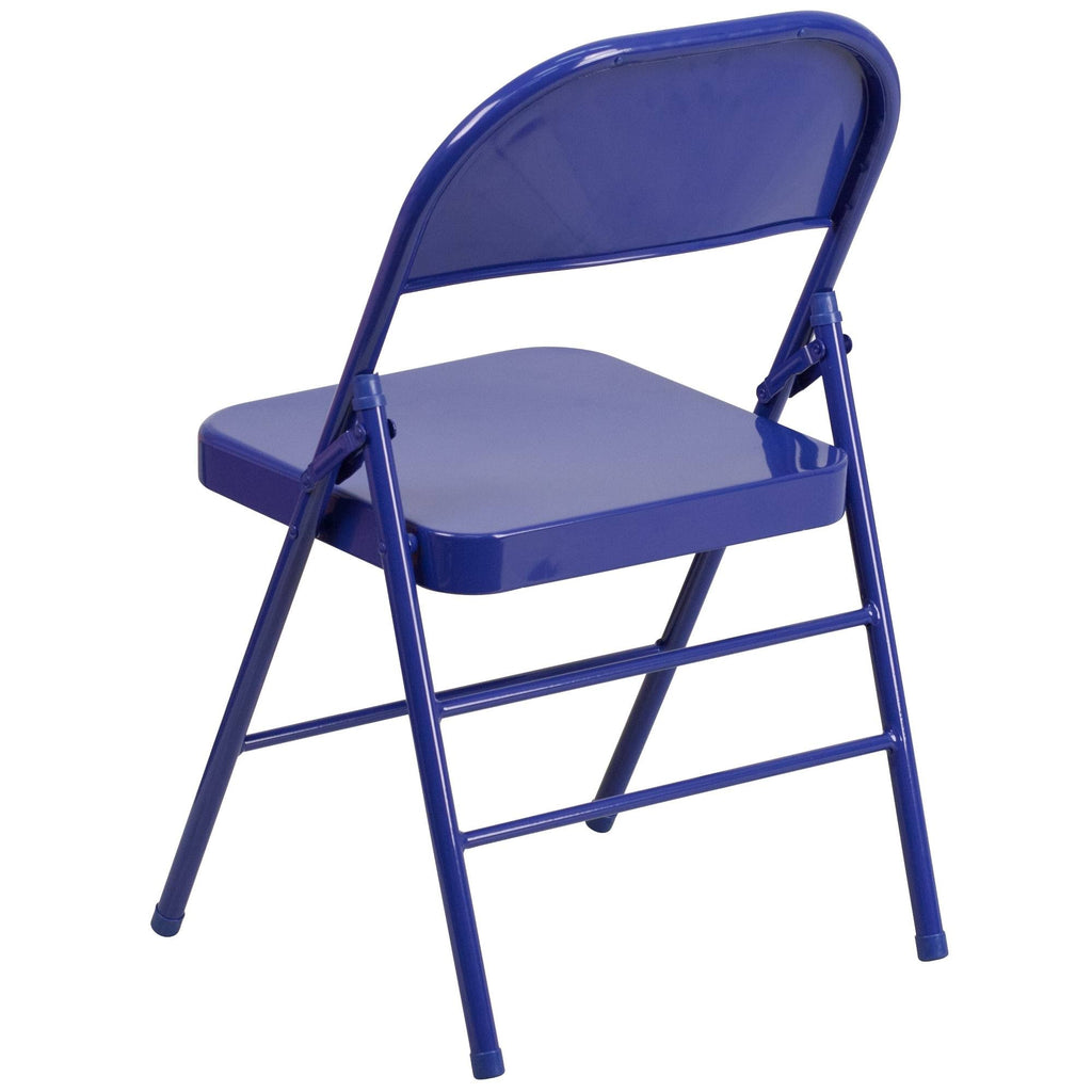 Cobalt Blue Metal Folding Chair M752