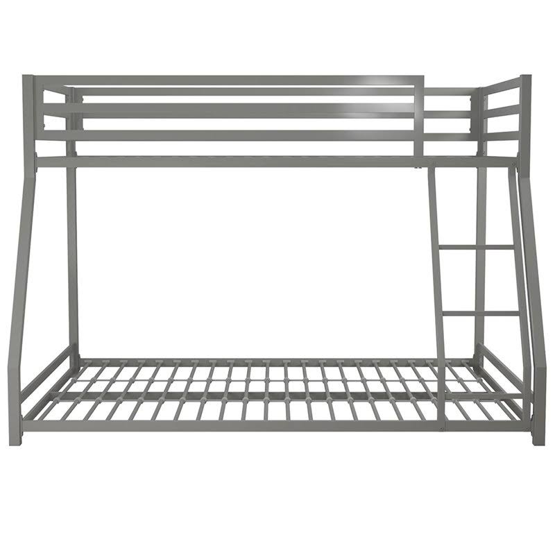 Twin Over Full Metal Bunk Bed in Silver Q131802