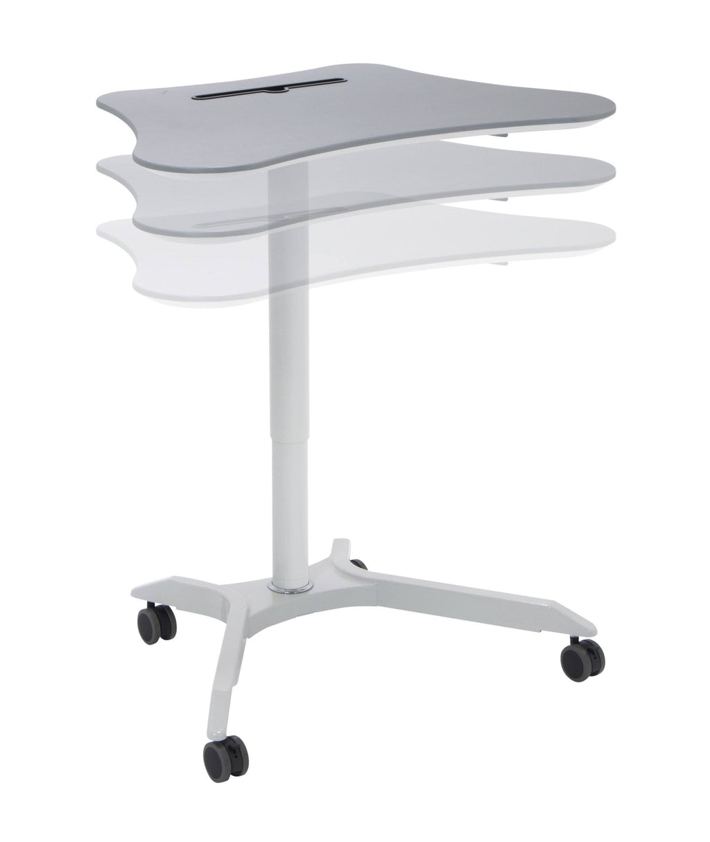 Height Adjustable Cart White Silver N32224